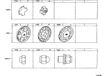 Diagram for 1995 Toyota Corolla Wheel Cover - 42602-02050