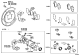 Diagram for 2010 Toyota Highlander Brake Bleeder Screw - 47547-12130