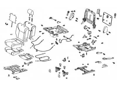 Toyota 71300-60T70-C0 Seat Assembly, Rear RH