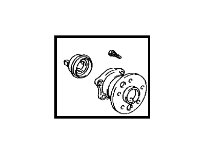 42460-0E010 Toyota Rear Axle Bearing And Hub Assembly, Left Illustration 1 of 1