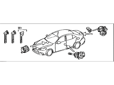 Toyota 69005-32570-12 Cylinder Set, Lock