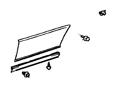 Toyota 75075-33060-E1 Moulding Sub-Assy, Rear Door, Outside RH