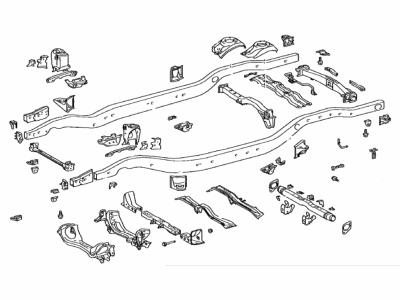 51001-60V21 Toyota Frame Sub-Assembly Illustration 1 of 1