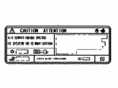 Toyota 88723-11010 Label, Cooler SERVIC
