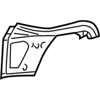 Toyota 61618-21020 PANEL, QUARTER, INNER REAR LH