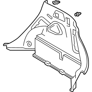 Toyota 64730-52220-B0 Panel Assy, Deck Trim Side, RH