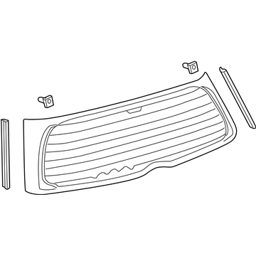 Toyota 68105-52420 Glass, Back Door