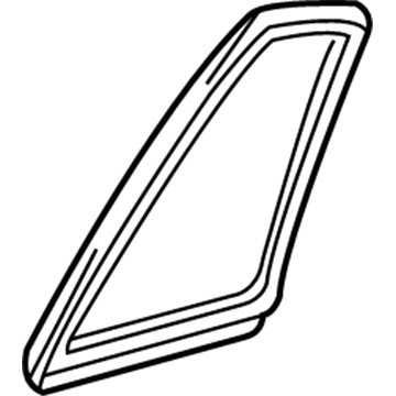 Toyota 68189-48020 Weatherstrip, Rear Door Quarter Window, LH