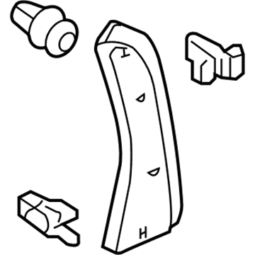 Toyota 67673-0C030-C0 Garnish, Rear Door Frame, RH