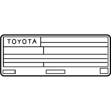 Toyota 11298-37750 Label, Emission Cont