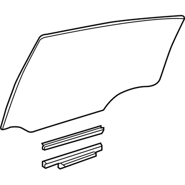 Toyota 68130-0D200 Glass Assembly, Rear Door