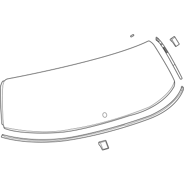 68105-08070 Genuine Toyota Glass Sub-Assembly, Back