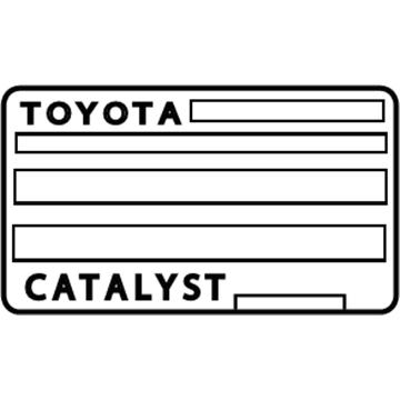 Toyota 11298-36320 Label, Emission Control Information
