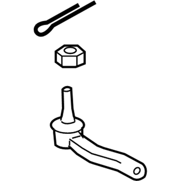 Toyota 45046-09700 Tie Rod End Sub-Assembly , Left