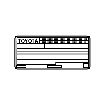 Toyota 11298-F0070 Label, Emission Cont