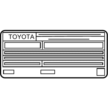 Toyota 11298-F0151 LABEL, EMISSION CONT