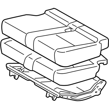 Toyota 71470-0C050-E0 Cushion Assembly, Rear Seat, LH