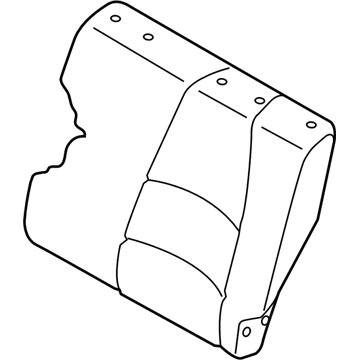 Toyota 71078-WB002 Rear Seat Back Cover, Left (For Separate Type)