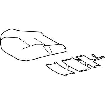 Toyota 71072-F4070-B1 Front Seat Cushion Cover, Left(For Separate Type)