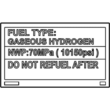Toyota 77A61-62020 Label, Hydrogen Tank