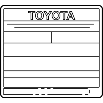 Toyota G9131-62012 Label, Ev Emission C