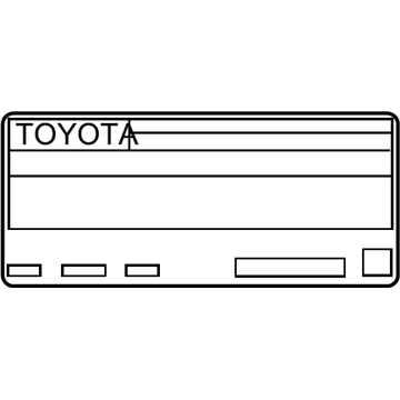 Toyota 11298-37710 Label, Emission Cont