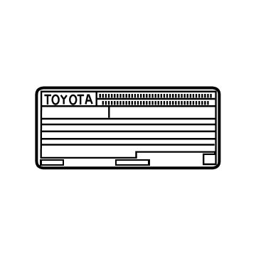 Toyota 11298-F2030 LABEL, EMISSION CONT