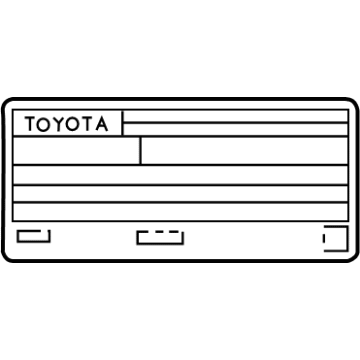 Toyota 11298-F0033 Label, Emission Cont