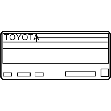 Toyota 11298-37610 Label, Emission Control Information