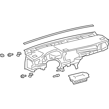 Toyota 55401-07130-B0 Pad Sub-Assembly, INSTRU