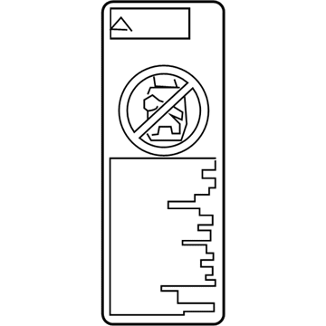 Toyota 74596-0F010 Label, Side Air Bag