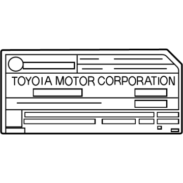 Toyota 77A18-62030 Label, Hydrogen Tank
