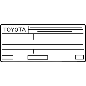 Toyota 11298-F0231 LABEL, EMISSION CONT