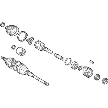 Toyota 43410-75011 Shaft Assembly, Front Drive