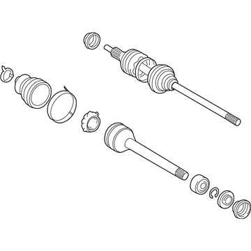 43410-06070-84 Genuine Toyota Reman CV Axle Assembly, Right