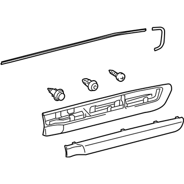 Toyota 75076-60100-B0 MOULDING Sub-Assembly, R