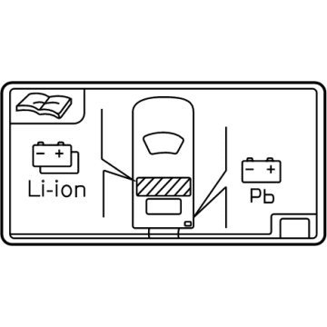 288A2-F2030 Toyota Battery Label Illustration 1 of 1