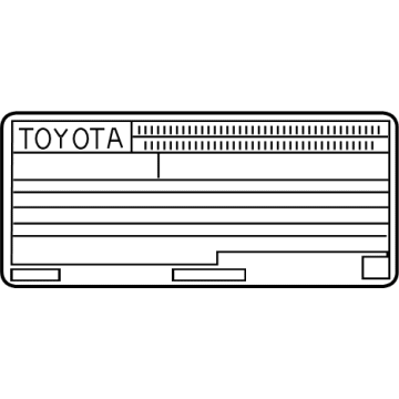 11298-F2030 Toyota EMISSION CONT LABEL Illustration 1 of 1