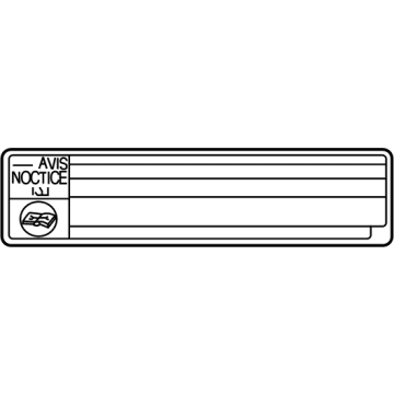 Toyota 1A1A7-77010 Label, Fc Stack NOTI