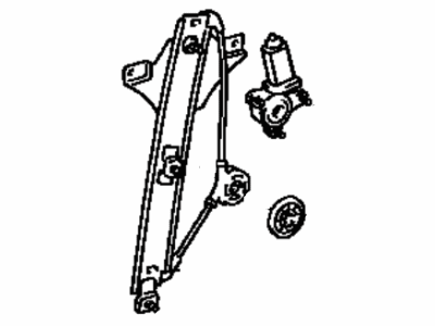 Toyota 69840-07010 Regulator Assy, Rear Door Window, LH