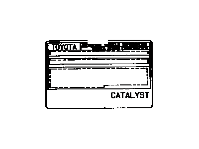 Toyota 11298-7A090 Plate, Emission Control Information