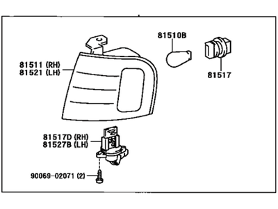 Toyota 81510-AC030 Lamp Assy, Front Turn Signal, RH