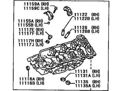 1999 Toyota Solara Cylinder Head - 11102-09010