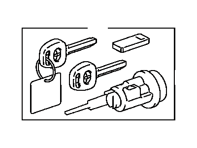 Toyota 89703-41010 Cylinder & Key Set, Ignition W/Transponder