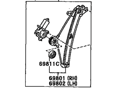 1995 Toyota Avalon Window Regulator - 69820-07010