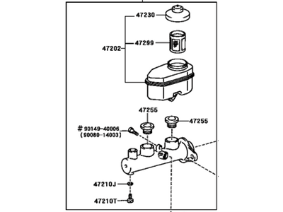 1999 Toyota Solara Master Cylinder Repair Kit - 47201-07010