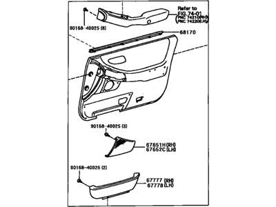 Toyota 67610-AC030-E0 Board Sub-Assy, Front Door Trim, RH