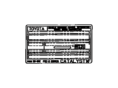 Toyota 11298-74740 Plate, Emission Control Information