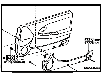 Toyota 67620-17390-C0 Board Sub-Assy, Front Door Trim, LH