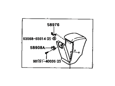 Toyota MR2 Center Console Base - 58910-17020-02